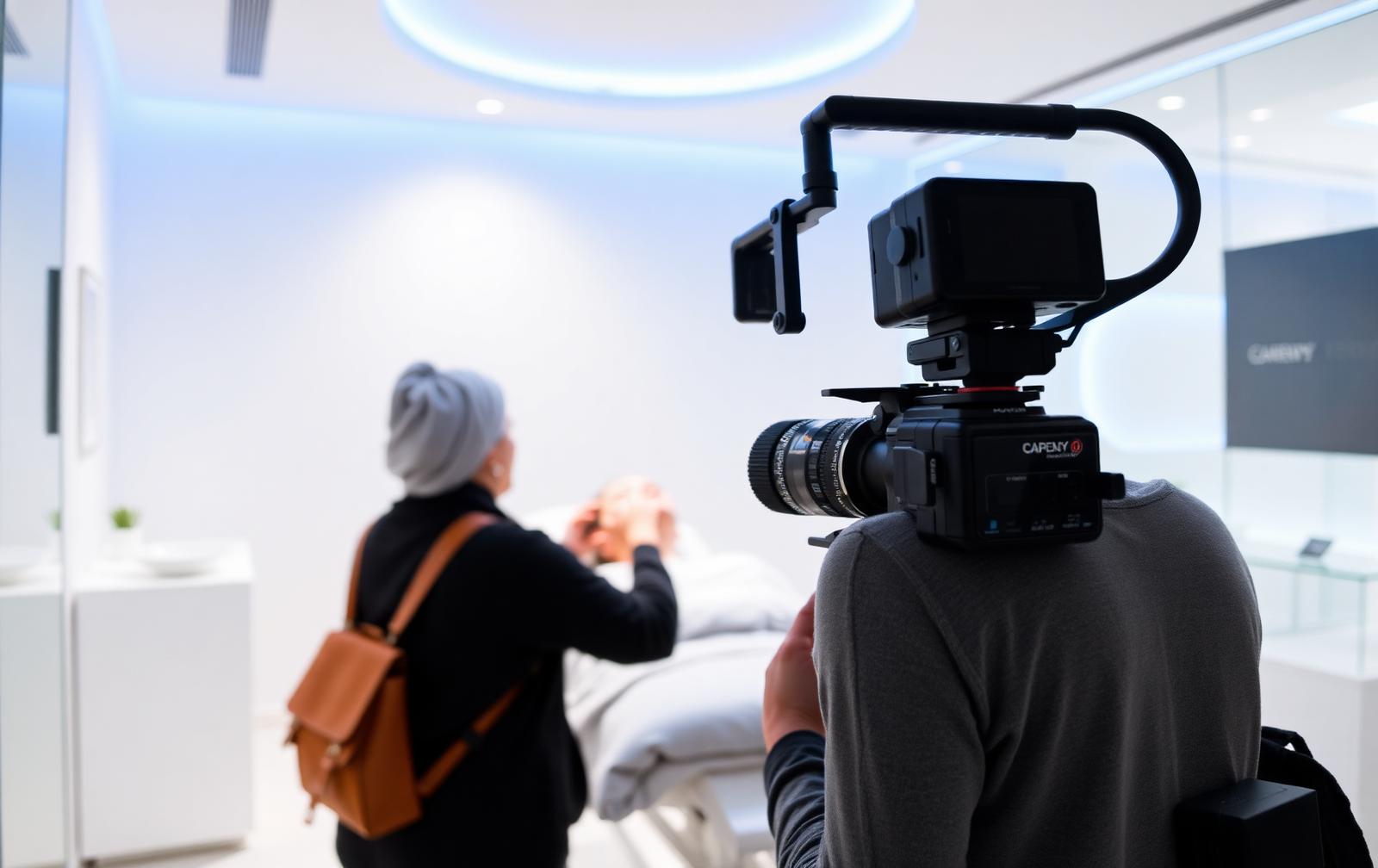 Founder directing a content shoot for a local business