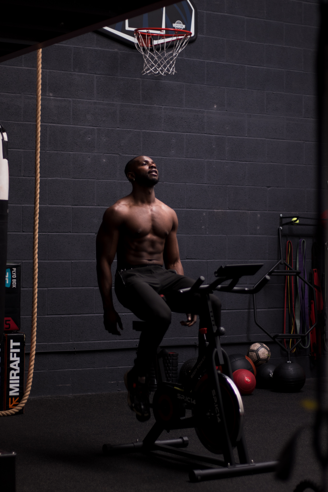 Athlete photographed in the gym for Fresh Burnout